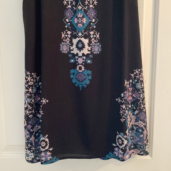 Ecote Urban Outfitters BoHo Style Shift Dress Keyhole Back size M - Picture 3 of 6